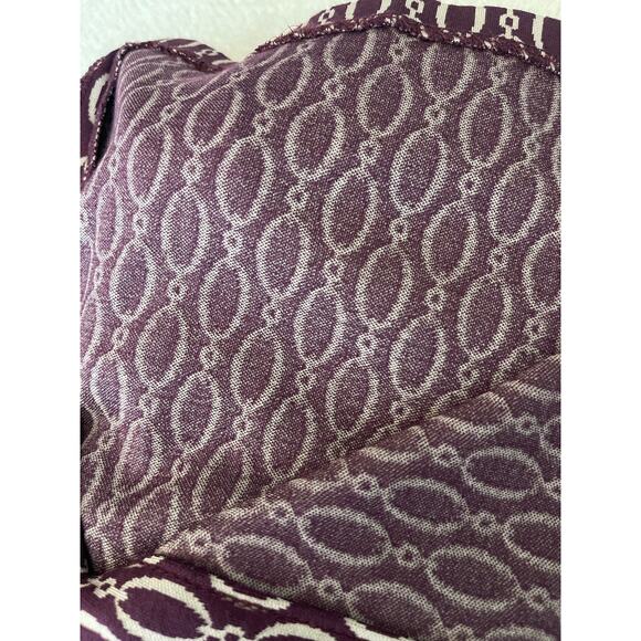 Ann Tylor Womens Belted Sheath Chain Print Midi Dress Burgundy 4P Boardroom Chic - Picture 11 of 14